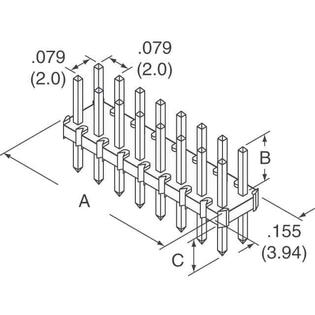 151210-8422-TB 3M  Embases à broches mâles